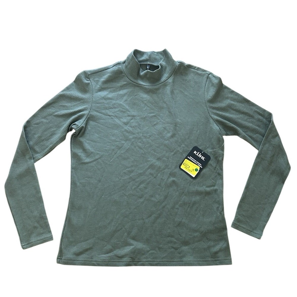 Kuhl Women's Verona Ribbed Long Sleeve Sweater Pine Green Size Large Hiking Gorp